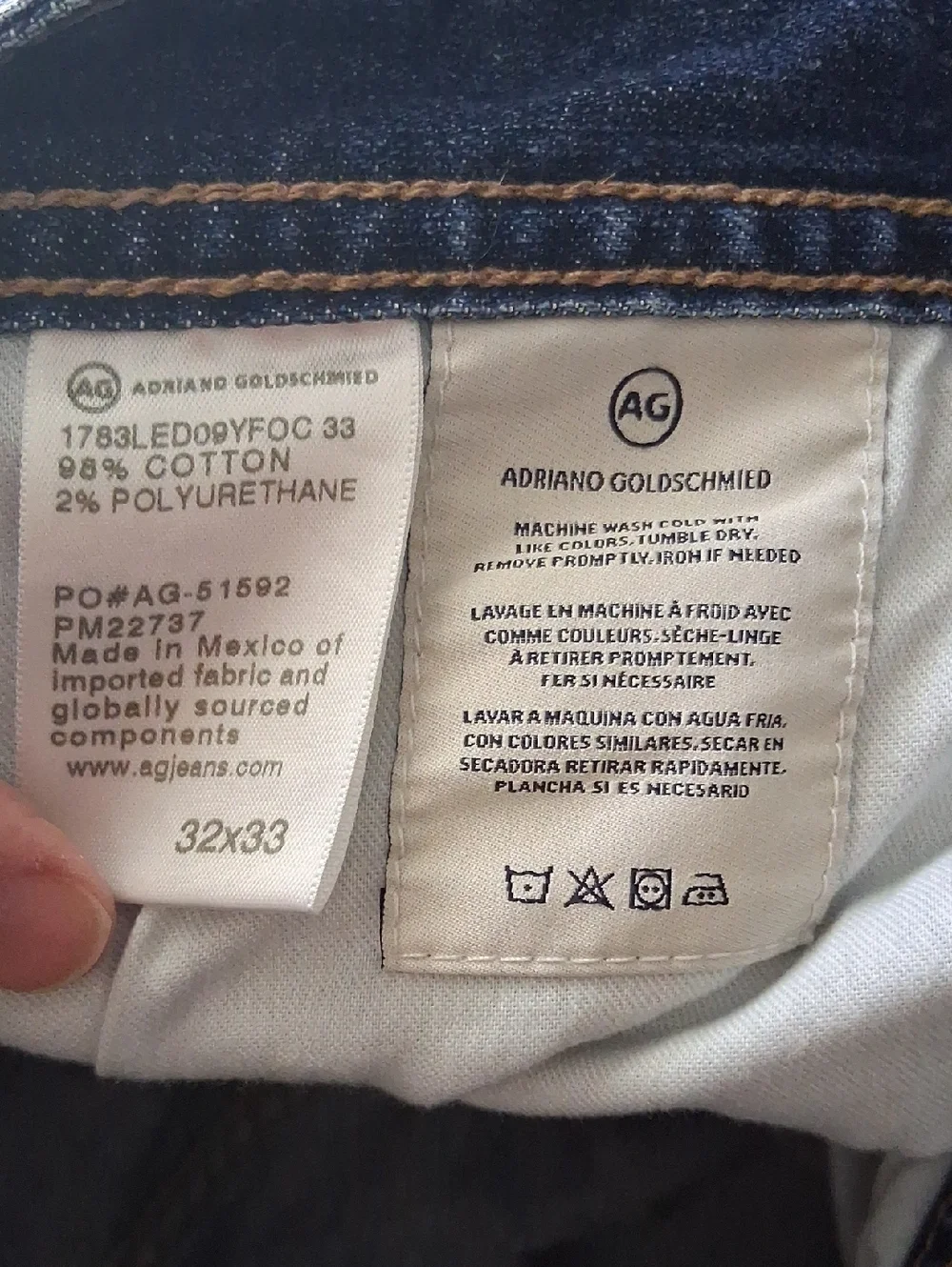 AG Adriano Goldschmied Jeans Japan Denim 32x33 Tellis Modern Slim Fit Stretch